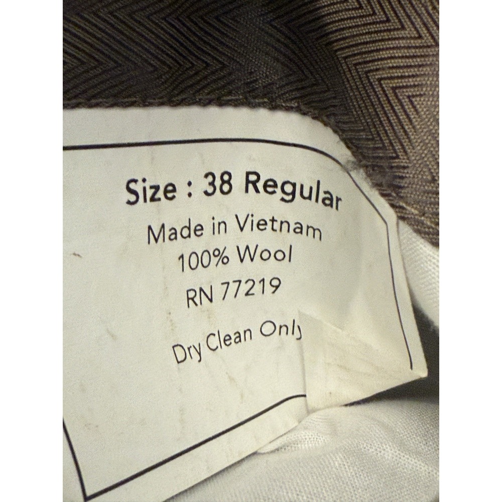 Joseph & Feiss Gold 38R Mens Blazer Jacket  100% Wool Brown 2 Button Single Vent - Picture 14 of 14